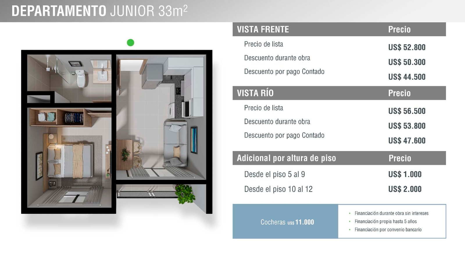 Departamentos en pozo del Edificio ZUBA Costanera – Encarnación - Imagen 12